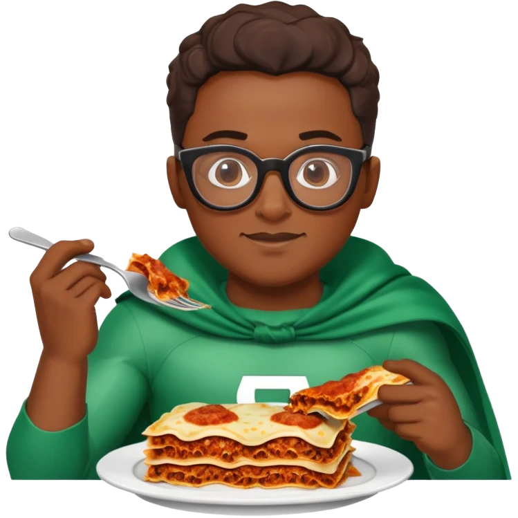 Nigerian man glasses lasanga superhero emoji