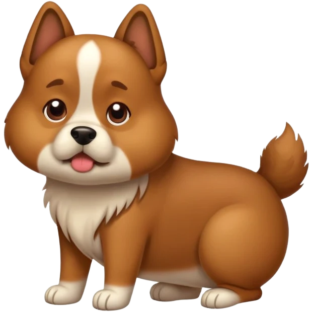 un cane che fa la cacca emoji
