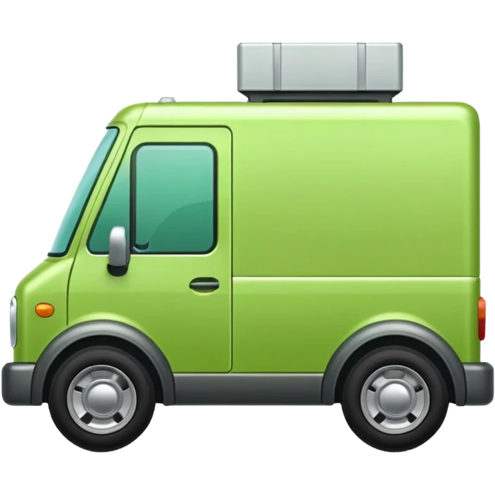 emoji of light green color delivery car emoji