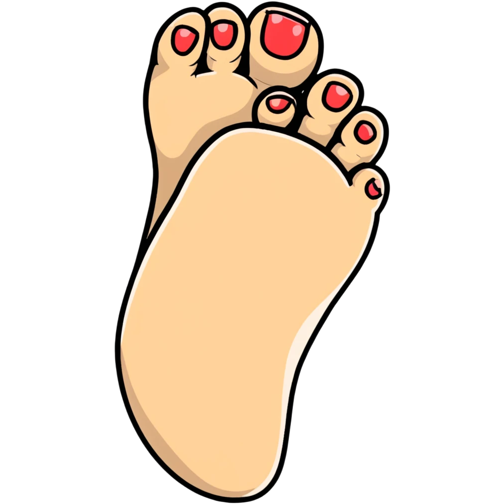 toes wide spread emoji