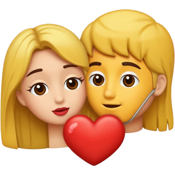 Couple bisous emoji