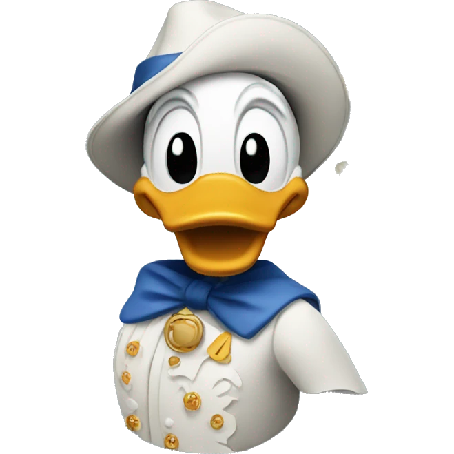 Donald duck with flowers emoji