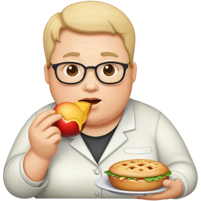 Big fat teacher eating emoji