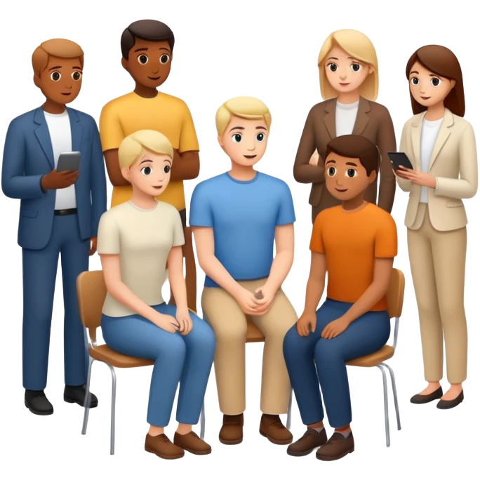 minimalist group discussion emoji