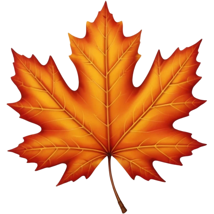 realistic single maple leaf, vibrant autumn colors, isolated on white background, high detail, soft natural lighting, no text, no watermark --ar 1:1 --v 6
 emoji