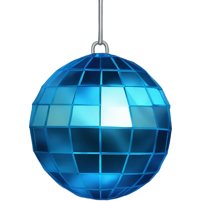 disk ball with blue  emoji