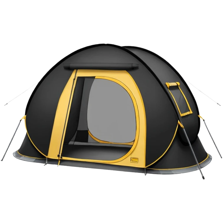 black Tall Oval Narrow Pop up tent  emoji