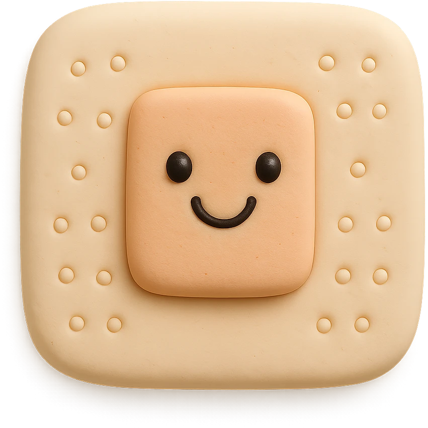 edible bandage with cute smile, fondant cake art style emoji