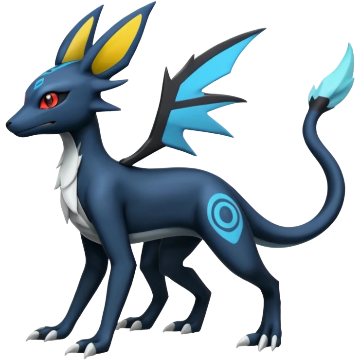 Salandit-Amaura-Umbreon-Silvally-fusion (full body) emoji