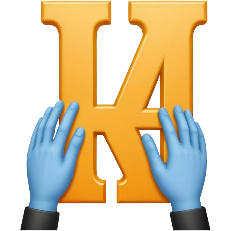 La H con las manos emoji