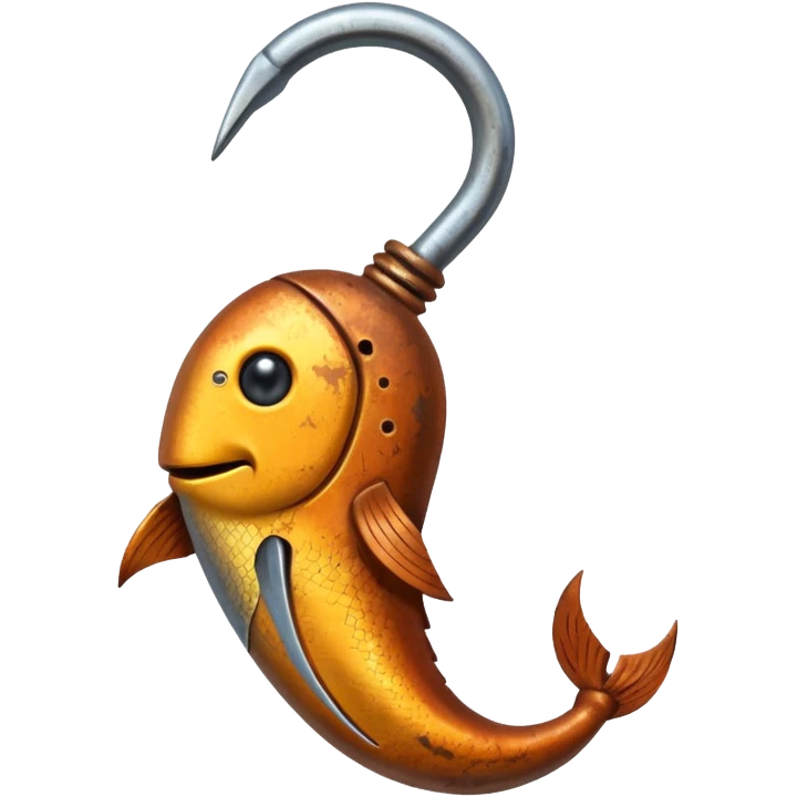 weak rusty fish hook emoji
