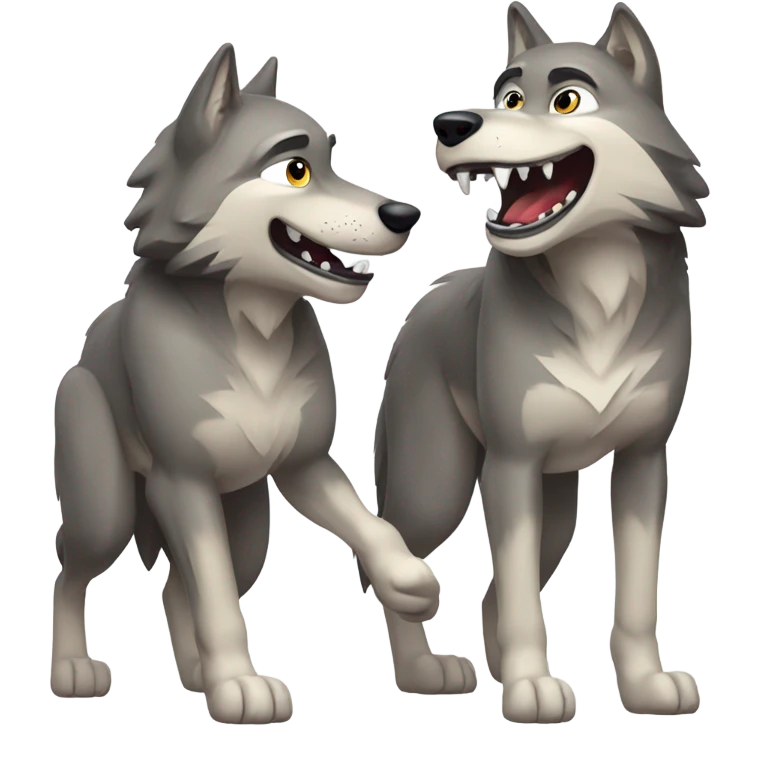 Wolf best friends emoji