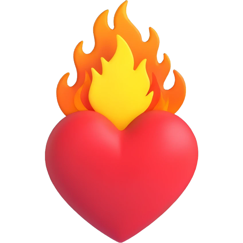 heart with flames emoji
