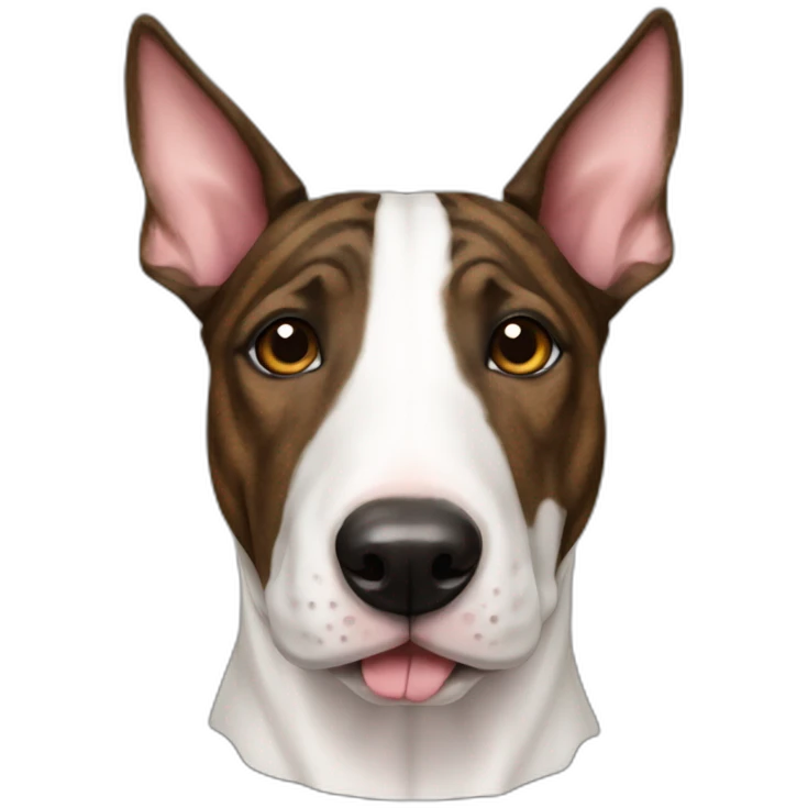 Brindle bullterrier just the face emoji