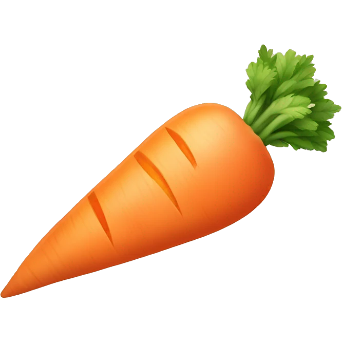 Carrot going into a peach emoji