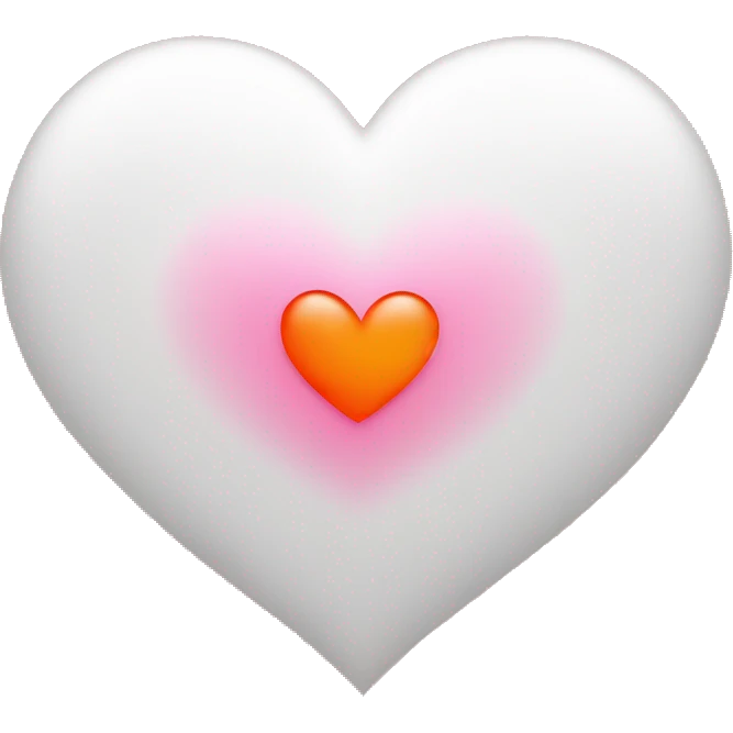 heart red orange white pink  emoji