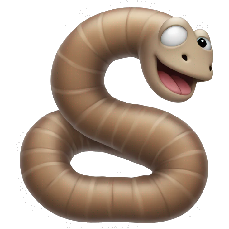 Earth worm with a face  emoji