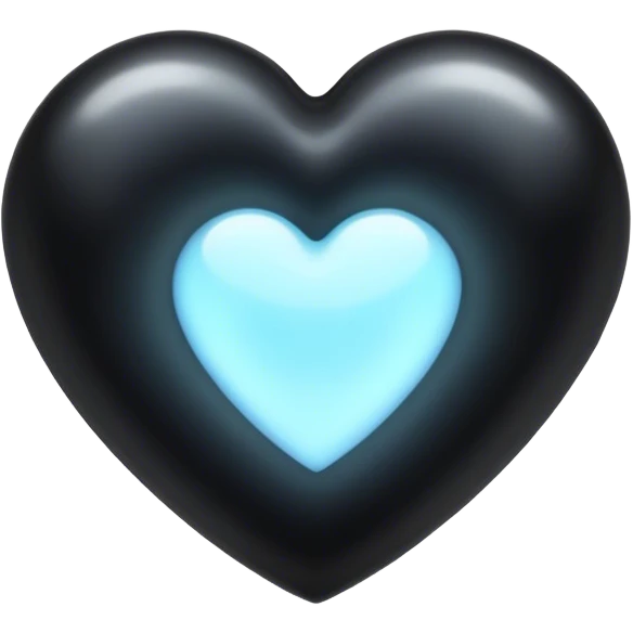 Glowing black heart emoji