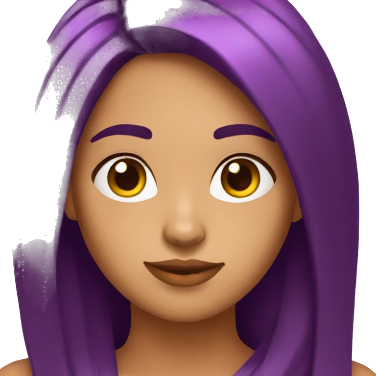Chica con el pelo morado emoji