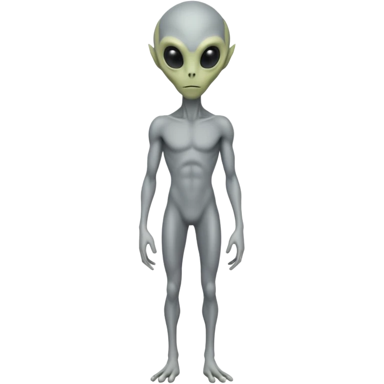 fullbody gray alien emoji