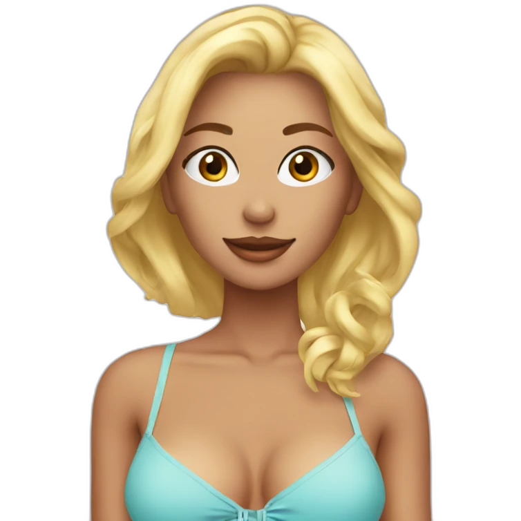 sexy bikini blonde emoji