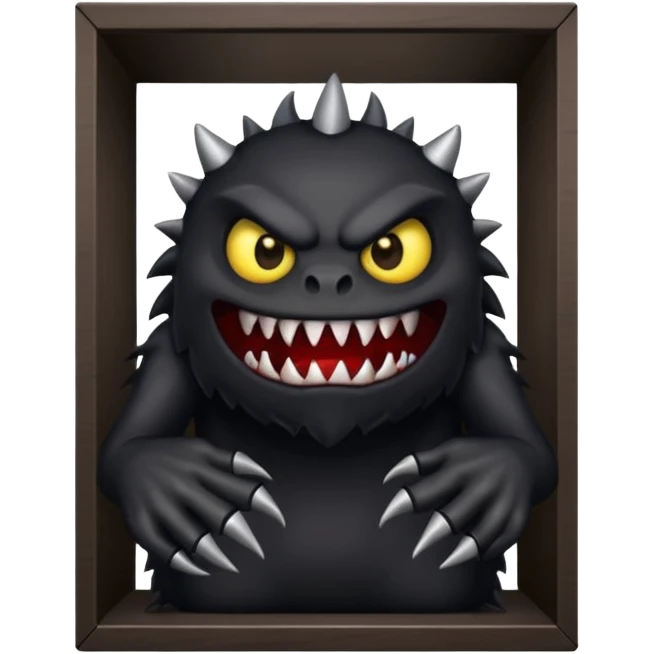 Scary black Monster on the closet emoji