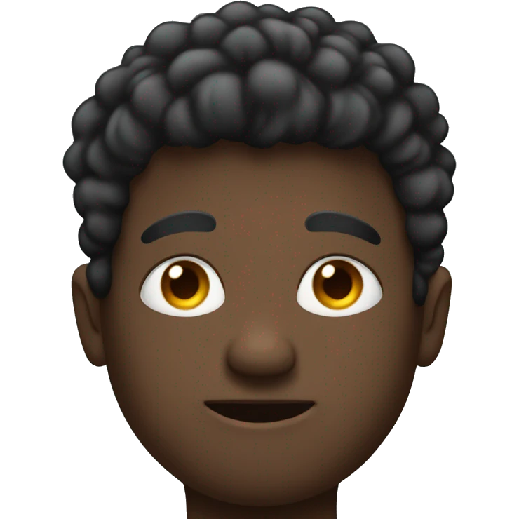 the back of a african males head, short afro emoji