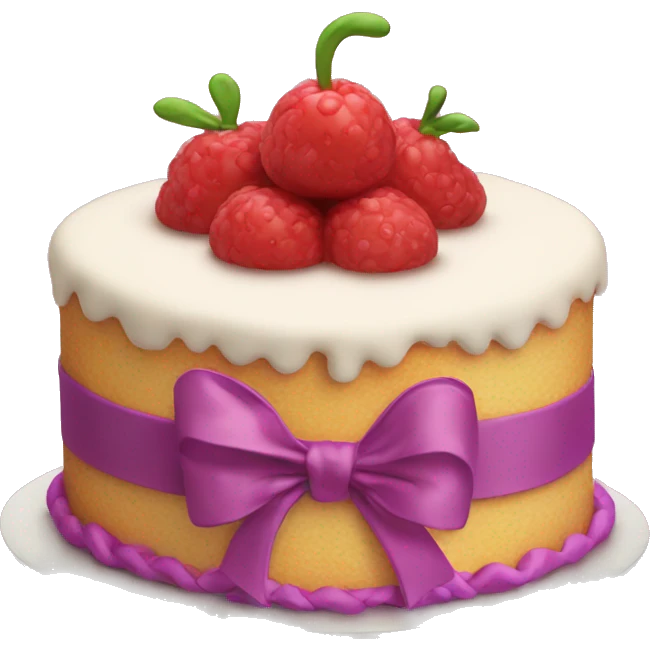 Cake on ribbon emoji