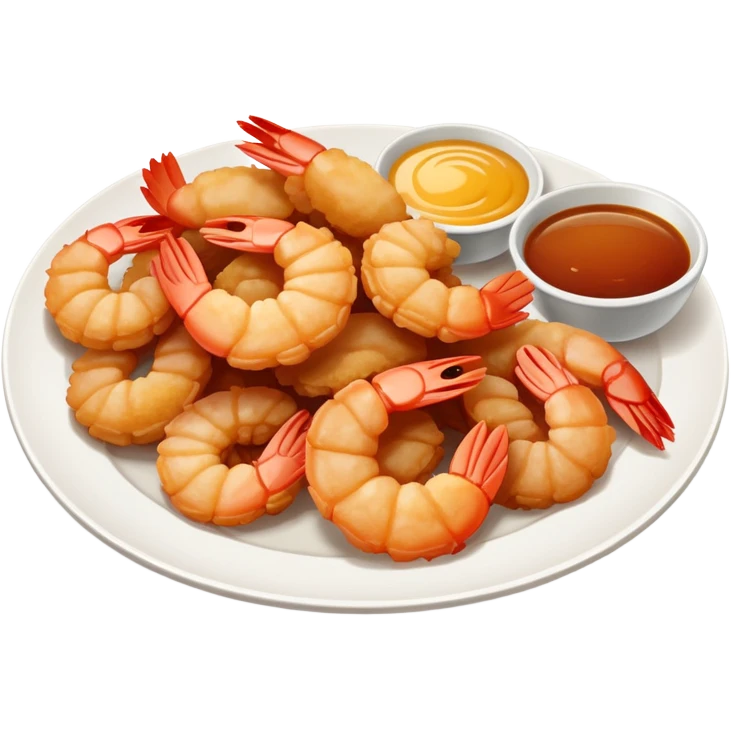 Plate of fried shrimp  emoji