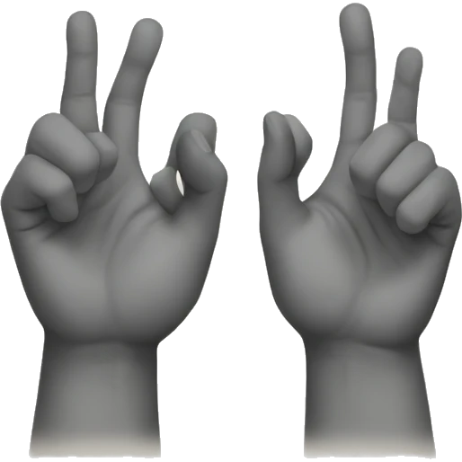 two hands one facing up and the other hand facing down emoji