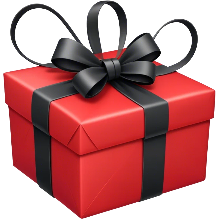 Gift with black rope bow  emoji