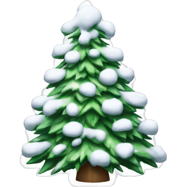 Snowy Christmas tree emoji
