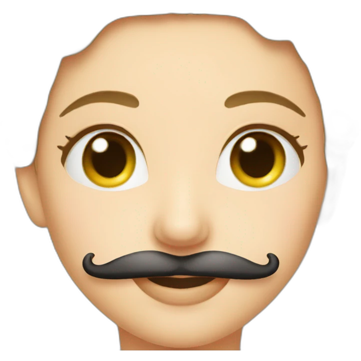 Female Flight attendant moustache emoji