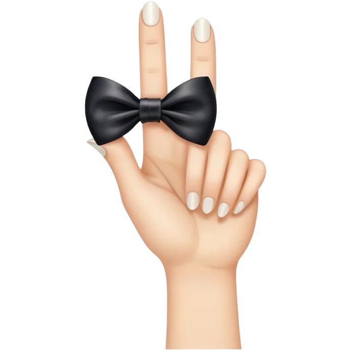 bow over middle finger emoji