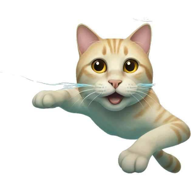 cat swimming emoji