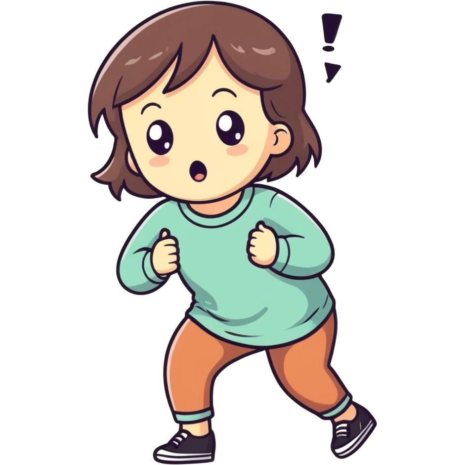 A girl farting emoji