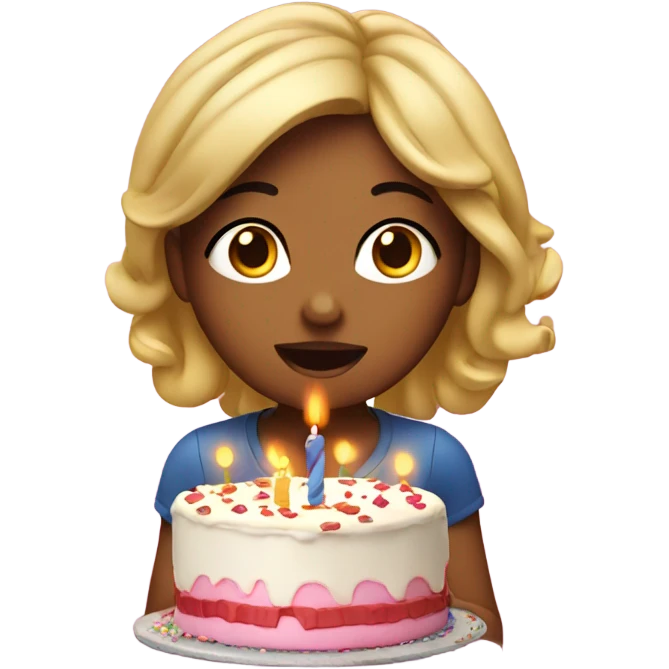 Jenni blowing candles  emoji