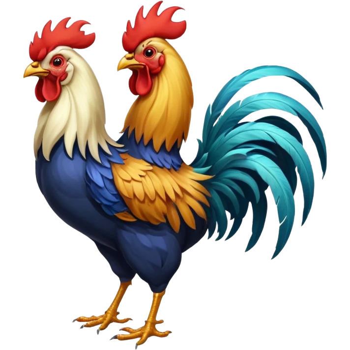 Rooster fighting  emoji