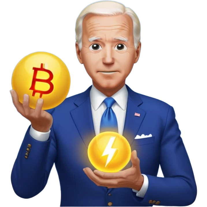 make biden use a power ball made of enrgy emoji