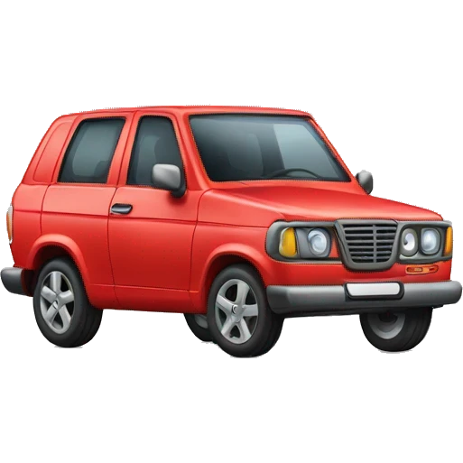 Car with legs emoji