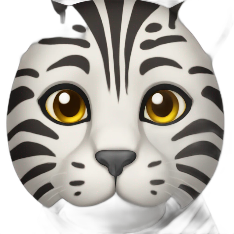 cat head zebra body emoji