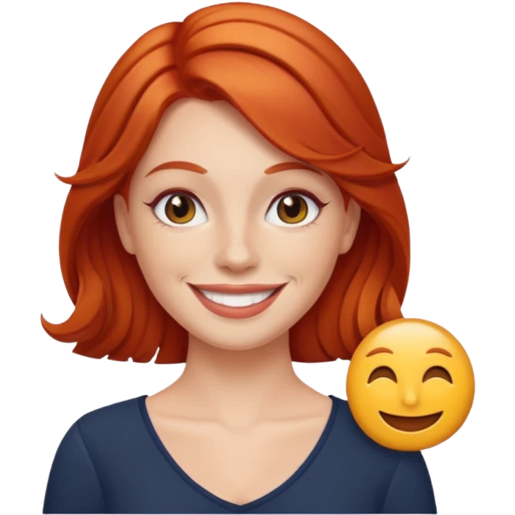 cruise emoji with a red headed woman emoji