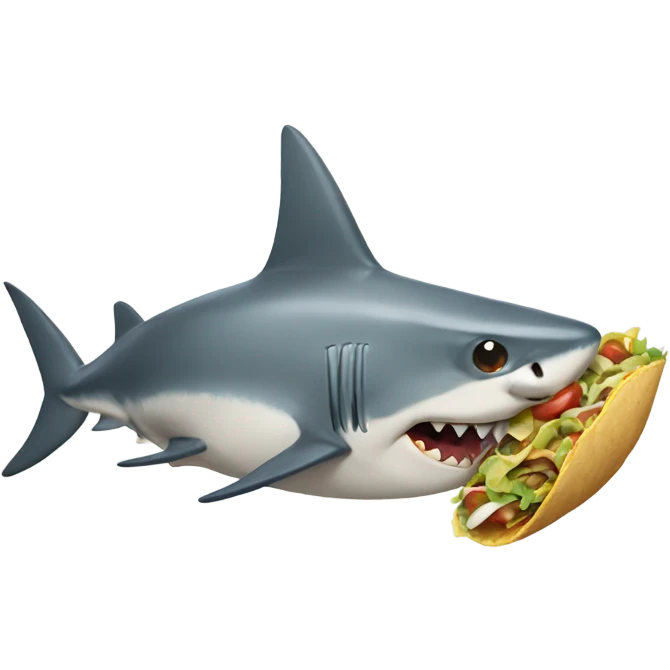 Shark eating tacos  emoji