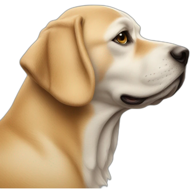 dolichocephalic dog in profile emoji