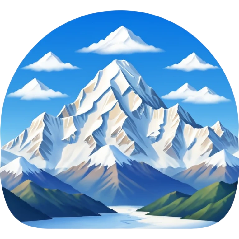 Make an emoji of Kanchenjunga mountain, with background transparent emoji
