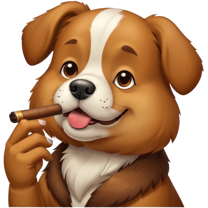dog smoking emoji