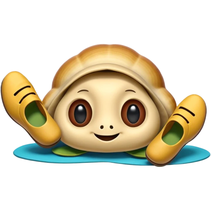 Marcel the shell with shoes on from the movie emoji