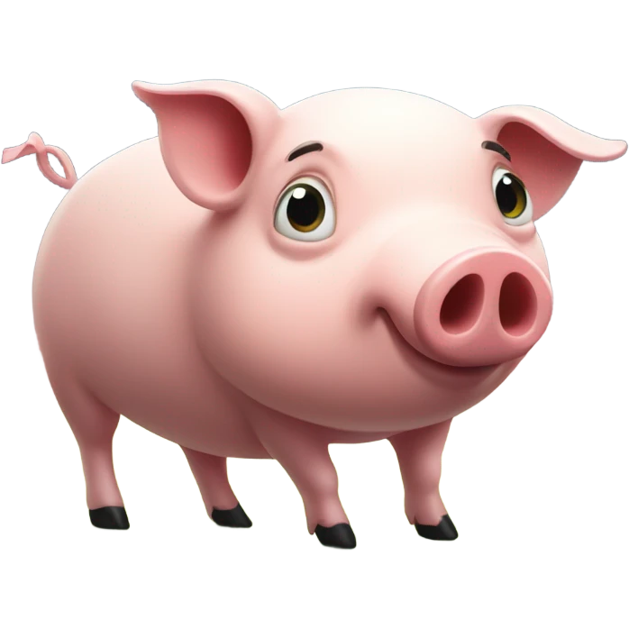 Pig on football field  emoji