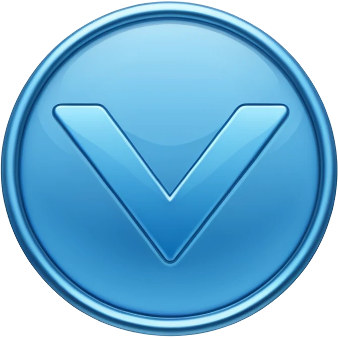blue verification checkmark, outlined, modern, no text emoji