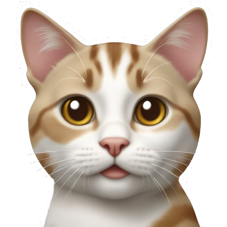 white and brown bicolor tabby cat emoji